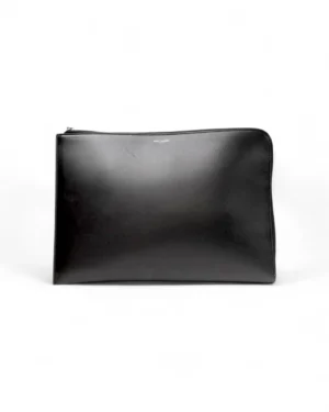 Saint Laurent Pochette Zip Large Liscia Nera