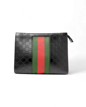 Gucci Pochette Small Web Guccissima Nero