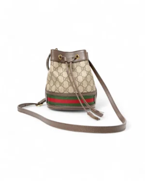 Gucci Bucket Ophidia Small GG Supreme Marrone