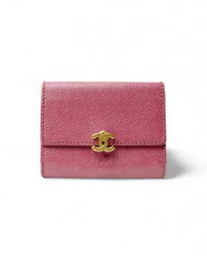 Chanel Portafoglio Clip CC Granulato Bordeaux