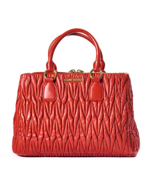 Miu Miu Shopper Square Medium Groffata Rossa