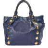 Miu Miu Shopper Medium Borchie Blu