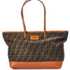 Fendi Roll Bag Large FF Logomania Marrone