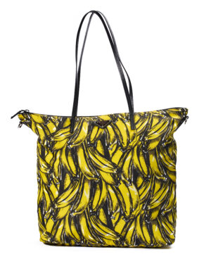 Prada Shopper Vertical Large Nylon Banane Nero