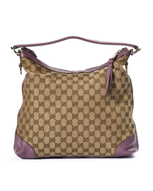 Gucci Sottospalla Hobo Medium GG Supreme Lilla