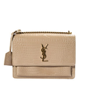 Saint Laurent Sunset Medium Cocco Beige