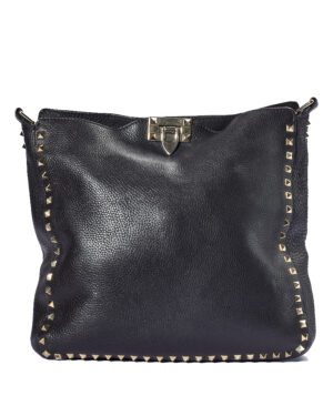 Valentino Rockstud Tote Vertical Medium Nero