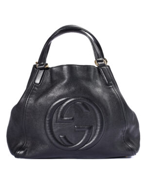 Gucci Soho Shopper Medium Granulata Nera