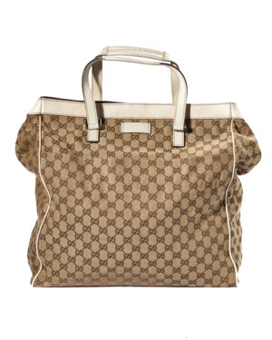 Gucci Tote Vertical Large GG Supreme Bianco
