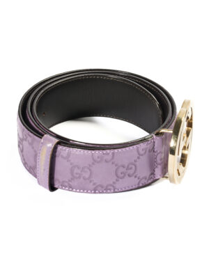 Alternative view of Gucci Cintura Interlocking Guccissima Lilla