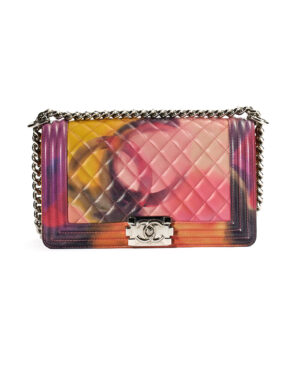 Chanel Boy Medium Flower Power Multicolor Rosa