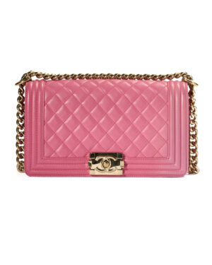 Chanel Boy Medium Matelassè Rosa