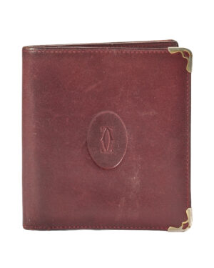 Cartier Portafoglio Vintage Bordeaux