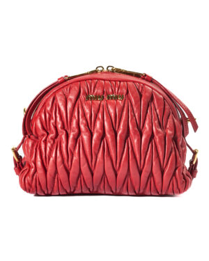 Miu Miu Pochette Hobo Small Groffata Rossa