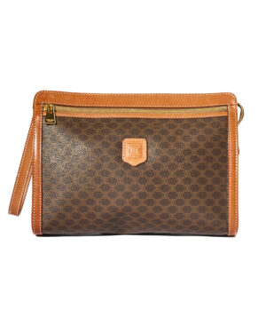 Celine Clutch Triomphe Vintage Medium Marrone