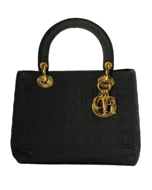 Dior Lady Medium Cannage Tessuto Nero