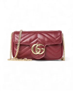 Gucci Mini Marmont 16 Matelassè Borgogna