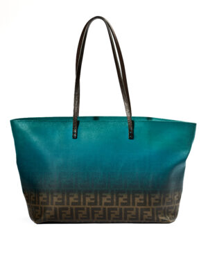 Fendi Roll Bag Medium Degradè Azzurra
