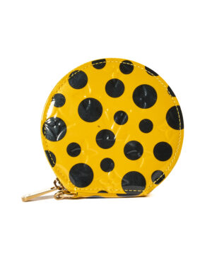Louis Vuitton X Ya Portamonete Round Vernice Pois Giallo
