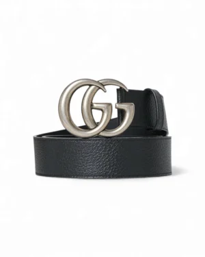 Gucci Cintura GG Marmont Silver Nera