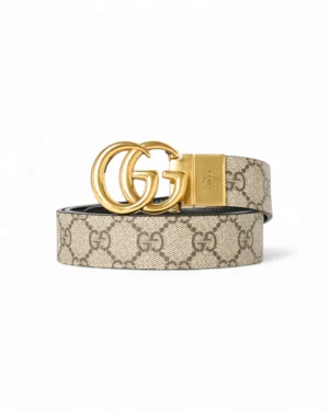 Gucci Cintura Reversibile Marmont GG Suprme Nera