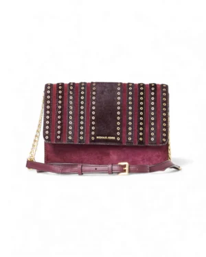 Michael Kors Pochette Small Borchie Camoscio Bordeaux