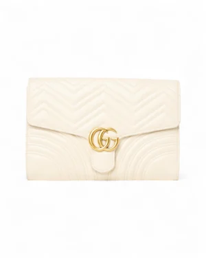 Gucci Pochette GG Marmont Medium Bianca