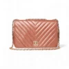 Chanel Flap Bag Medium Chevron Caviar Rosa