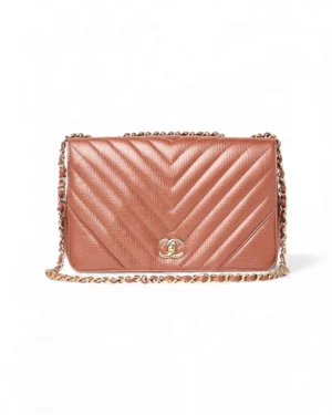 Chanel Flap Bag Medium Chevron Caviar Rosa
