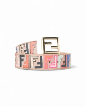 Fendi Cintura Reversibili FF Multicolor Beige