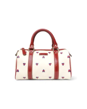 Gucci Boston Small Heart GG Bianco Rosso