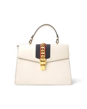 Gucci Silvye Large Web Box Bianca