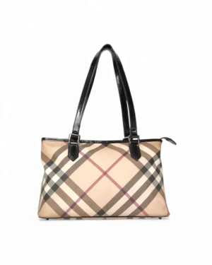 Burberry Shopper Square Small Check Beige