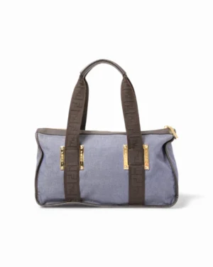 Fendi Shopper Horizontal Medium Denim Marrone