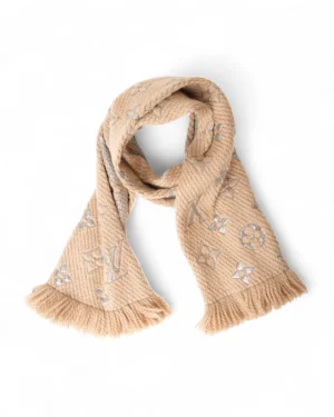 Louis Vuitton Sciarpa Lana Monogram Lurex Beige