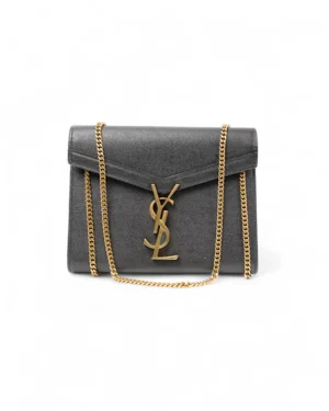 Saint Laurent Envelope Cassandre Chain Granulata Nera