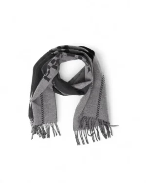 Prada Sciarpa Lana Logo Nero