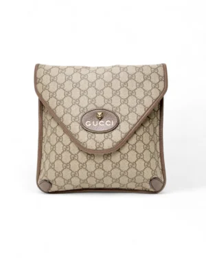 Gucci Tracolla Man Medium Tiger Web GG Supreme Marrone