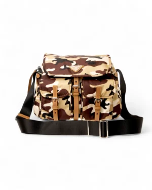 Prada Messanger Camouflage Small Nylon Marrone