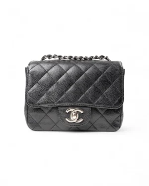 Chanel Mini Flap Square Timeless Caviar Nera