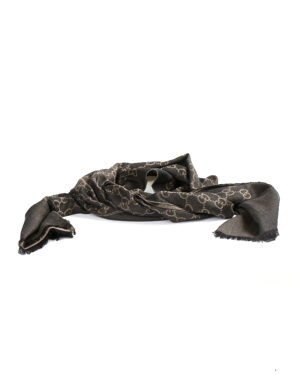 Gucci Scialle GG Supreme Bicolor Marrone