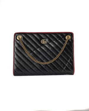 Gucci Tote GG Torchon Marmont Matelassè Nero