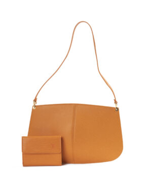 Louis Vuitton Pochette Demi Lune + Portafoglio Epi Arancione