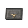 Prada Portafoglio Compatto Clip Saffiano Nero