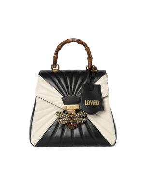 Gucci Zaino Queen Margaret Bamboo Bicolor Nero