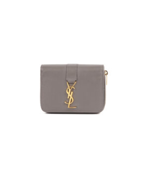 Saint Laurent Portafoglio Compatto College Grigio
