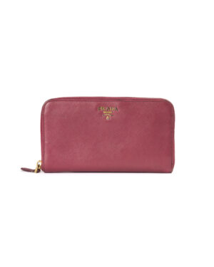 Prada Portafoglio Zip Saffiano Fucsia