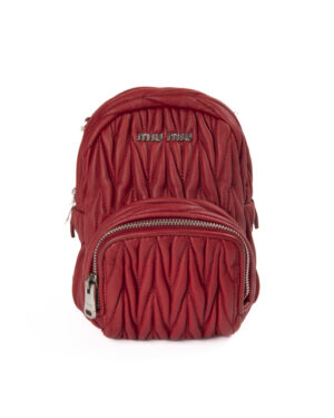 Miu Miu Zaino Micro Groffato Rosso