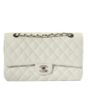 Chanel 2.55 Timeless Caviar Bianco