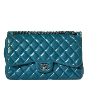 Chanel Jumbo Timeless Double Flap Turchese